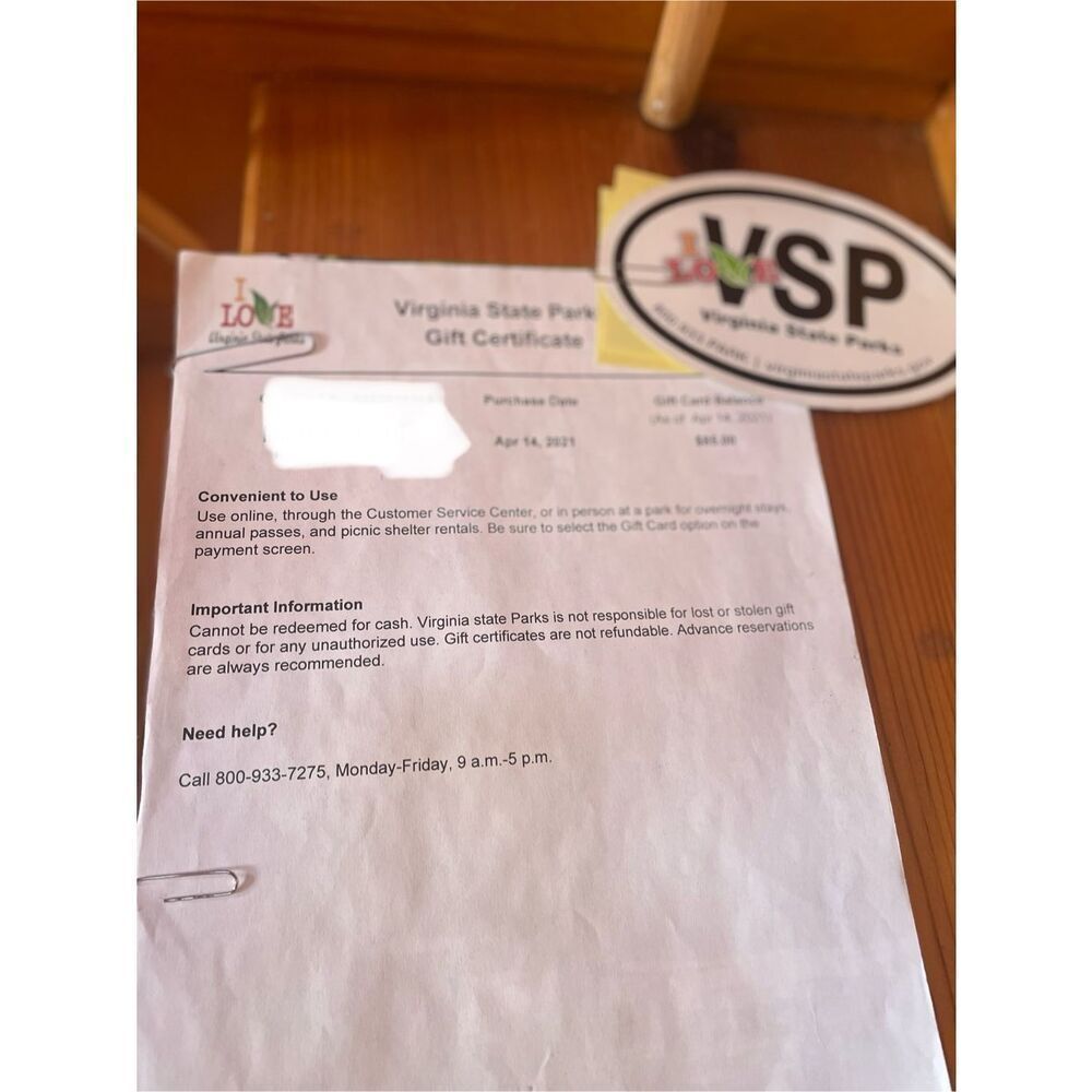 Virginia State Park Membership - 1 Year